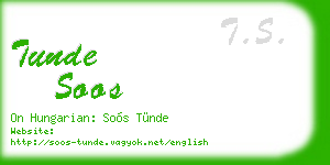 tunde soos business card