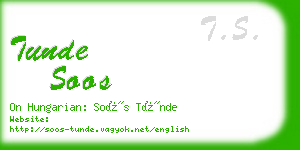 tunde soos business card